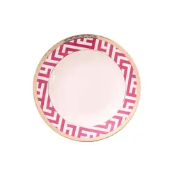 Gold Rim Round Wedding Wholesale White Porcelain Dinner Ceramic Charger Plates