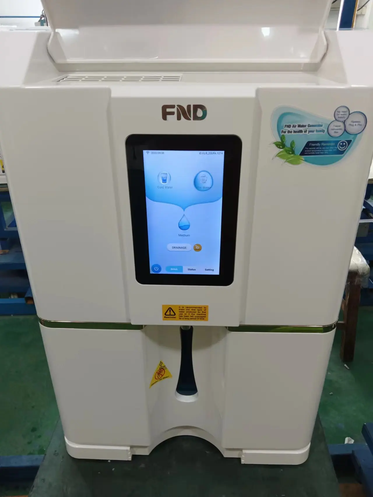 Household Atmospheric water generator Harvesting water from the air 20 Liters per day IOT technology