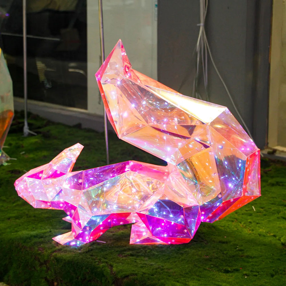 Factory Price Three Size Rabbit Led Street Motif Light For Shopping Mall Park Christmas Decoration Festival Holiday Decoration