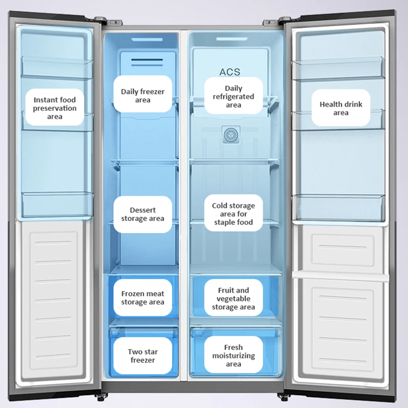 551L inverter double door refrigerator air-cooled frost-free household first-class energy-efficient refrigerator