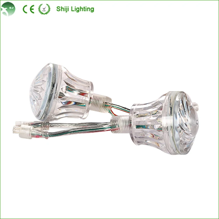 High Quality 60mm 18leds Cabochon Pixel Light Digital Amusement LEDs Letter light plate RGB 360 pixel light