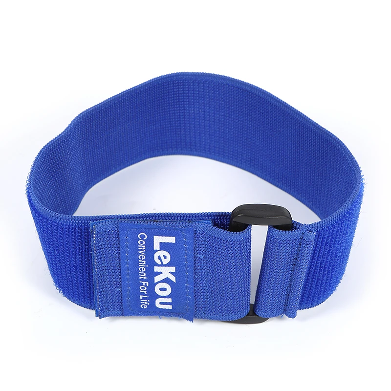 Custom Printed Logo Reusable Adjustable Releasable Nylon Hook And Loop Strap Cable Ties With Plastic Buckle