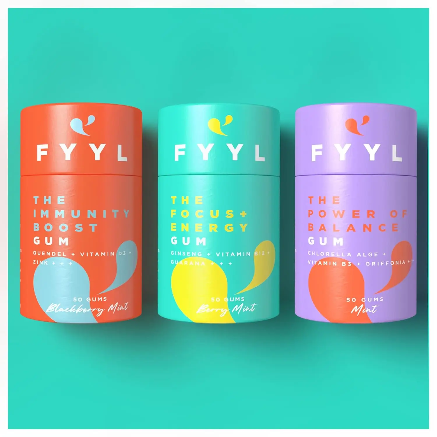custom print logo  free design food grade gift box paper tube for Vitamins and Minerals Gum
