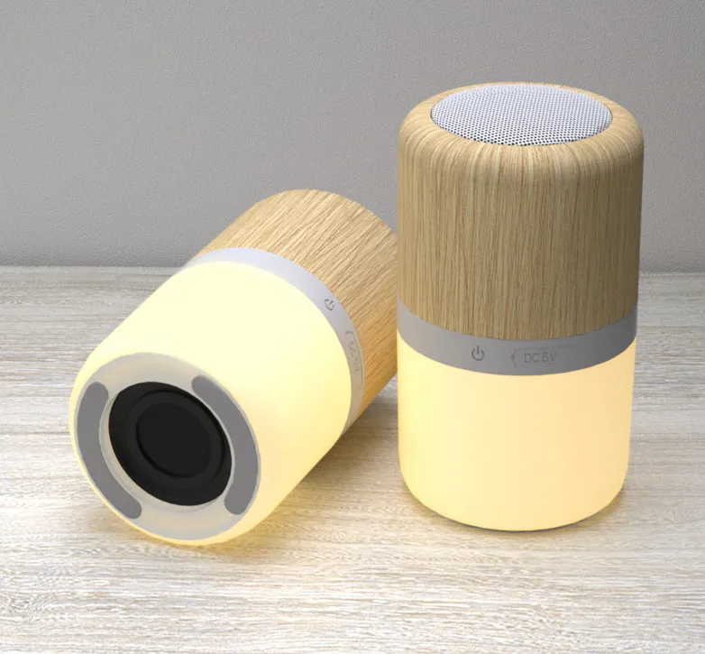 Бамбуковая мигающая светодиодная подсветка портативная компьютерная Колонка MP3 мини-Колонка