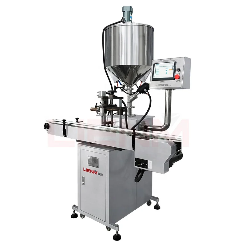 Professional Hair Wax Candle Making Machine Mayonnaise Chilli Sauce Jelly Filling Machine with Bottle Filling Conveyor
