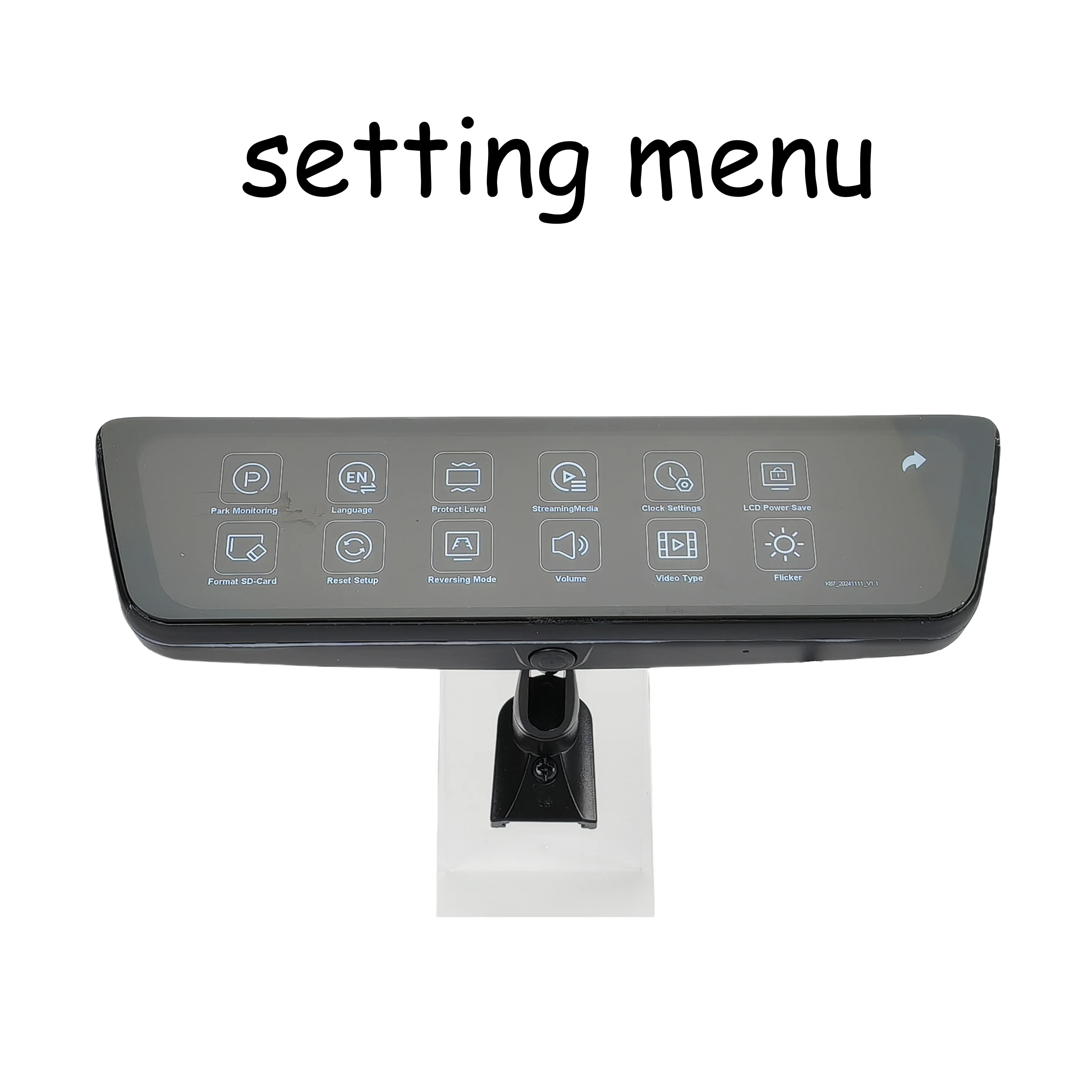 9.66 Inch 1080P WIFI Touch Screen Dual camera Car DVR Recorder Carplay Android Auto Dashcam