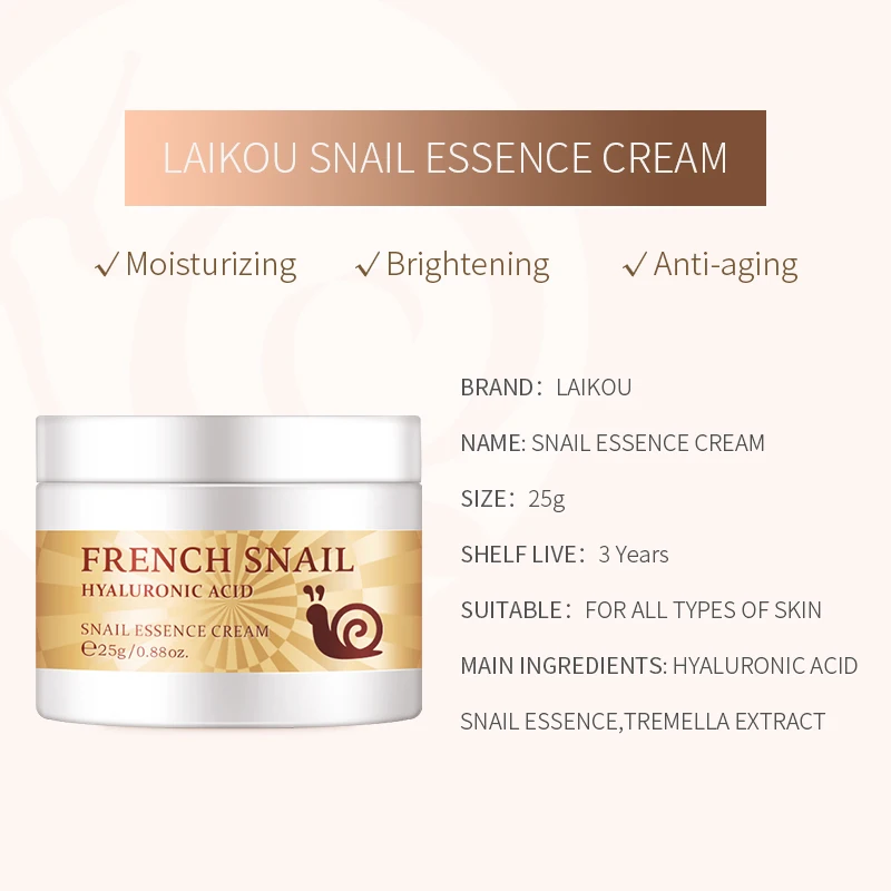 Best Face Cream for Skin Sulfate-Free Moisturizer Anti-wrinkle and and Vitamin C Collagen Snail Repairing Face Cream