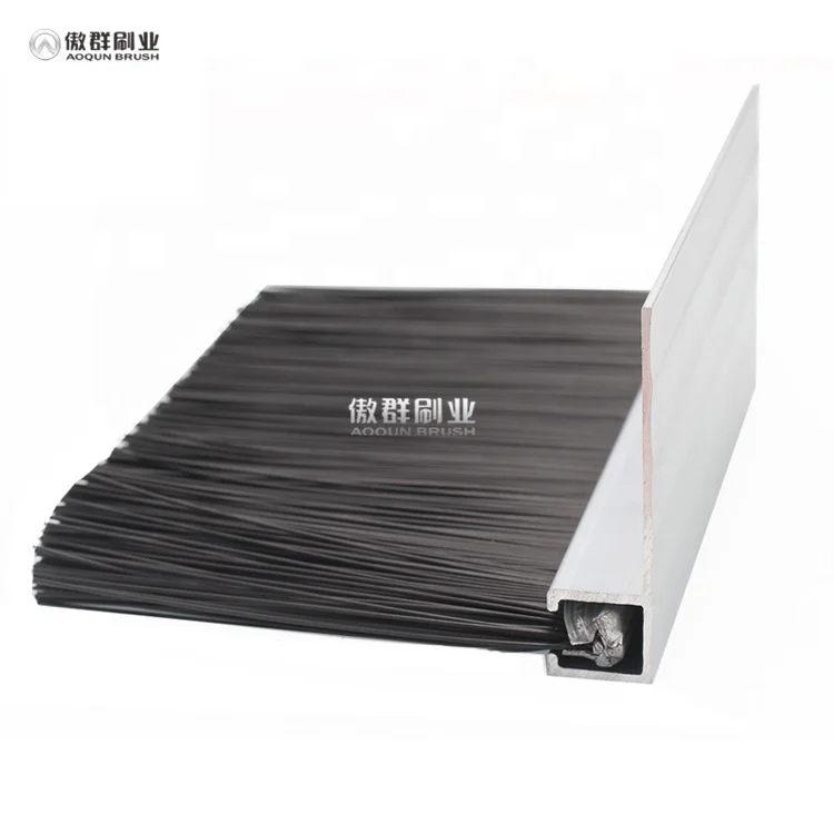 Air Stop Brush Door Bottom Seal-Brush-Brown Aluminium Door Brush Strip