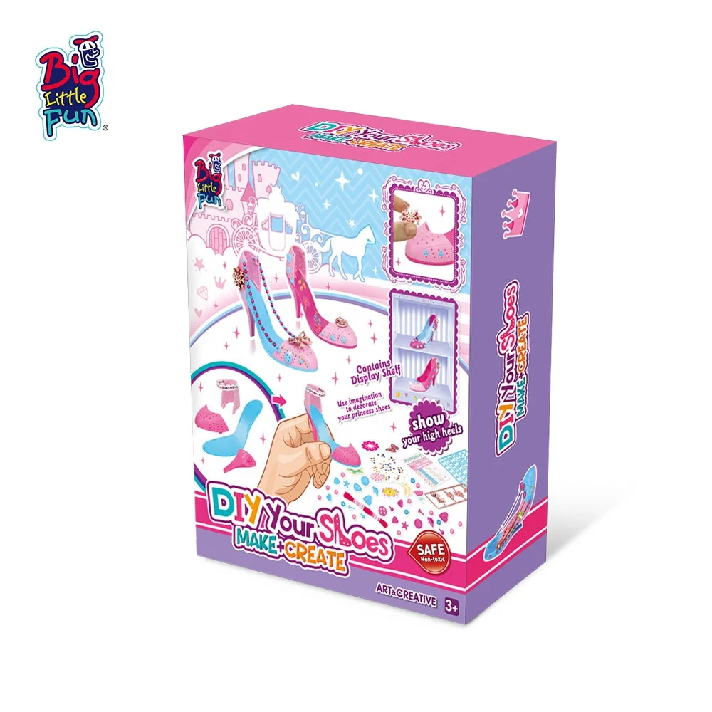 High-heeled Shoes DIY girl game set Beauty funny Creative Children toys