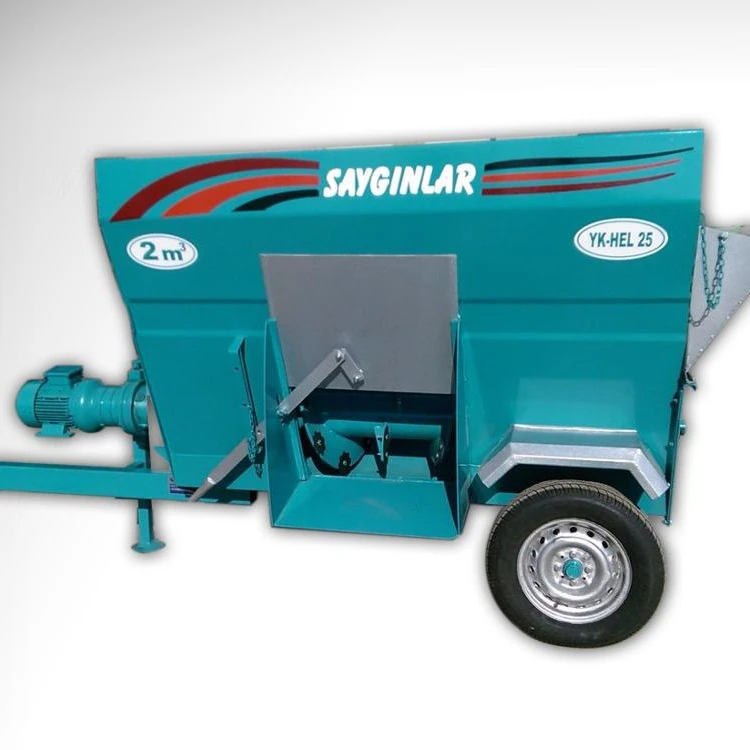 Forage Feeder Horizontal Auger Tractor Pto Powered 2m3 Feed Mixer