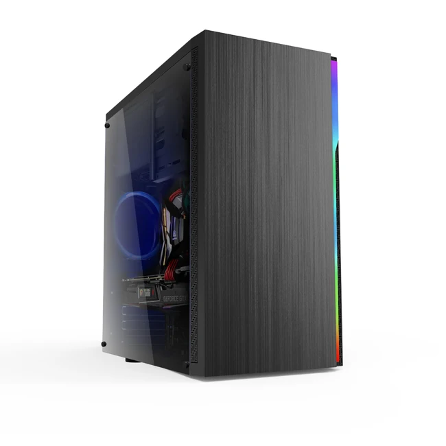Новый дизайн RGB полоса микро ATX настольная башня акриловый корпус ПК Сделай Сам корпус компьютера