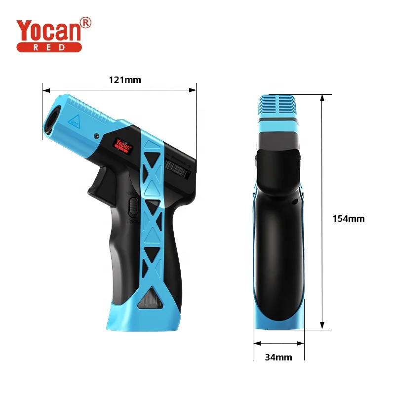 Wholesale BBQ Kitchen Cigar Red Flame Thrower Windproof Lighter Butane Refillable Jet Flame Torch Gas Lighters