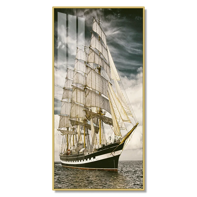 Luxury ship canvas printing HD pictures of corridor furniture decorative painting