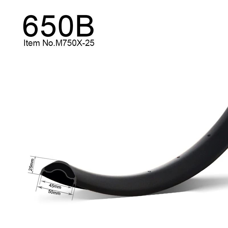 GoFast Mountain Bike Carbon Hookless Rim UD 3K 12K Full Carbon XC Rims Super light 50mm Width 25mm Depth Carbnon Rims 27.5