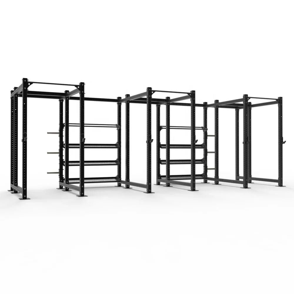 Multi Functional Gym Trainers Power squat Rack cage multi function gym Rig Squat Rack with Storage pull up bar