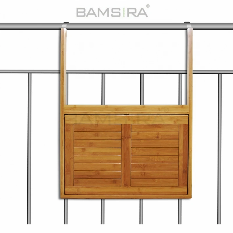 Подвесной бамбуковый балконный стол идеально подходит для любого современного пространства/Bamsira_BSCI