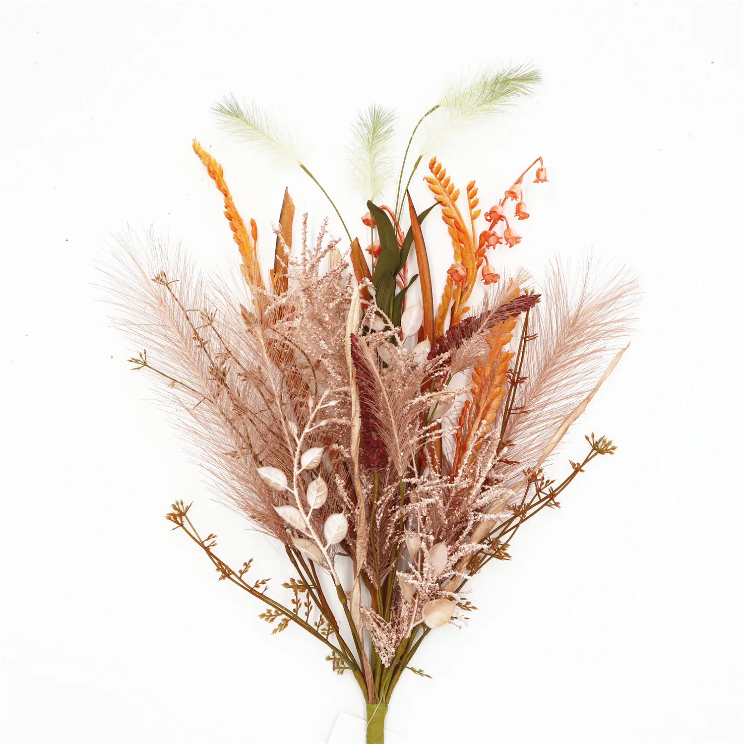 26 Inch Artificial Pampas Grass Wheats Flowers Leaves Natural Dried Plants Mix for Home Arrangement Flower Bouquet Party Wedding
