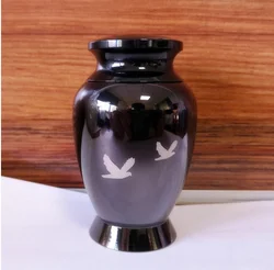 Coffee Gold Cremation Urn with bird engraved for Human Ashes Small Adult/ Pet memorial Casket Keepsake Stainless Steel Jewellery