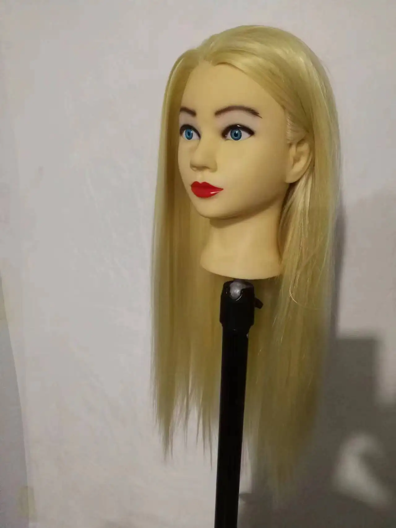 Cosmetology Synthetic Hair Curled Cutting Braids Practice Hairdressing Mannequin Dolls Styling Professional Barber Training Head