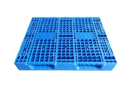 wholesale warehouse use 1200x1000 mm blue color four-way entry injection molded PP material plastic pallet