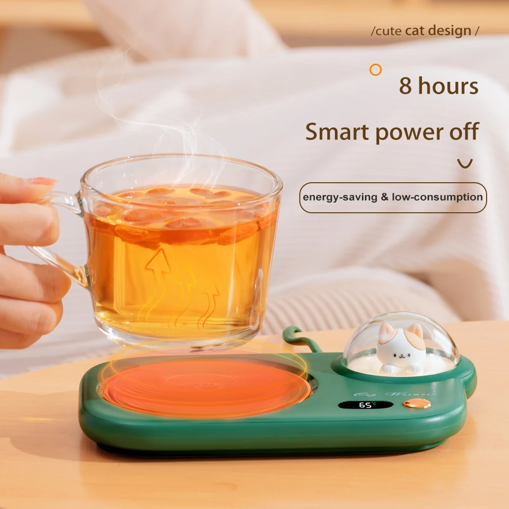 Горячий умный цифровой дисплей портативный офисный подогреватель кружки для напитков Электрический