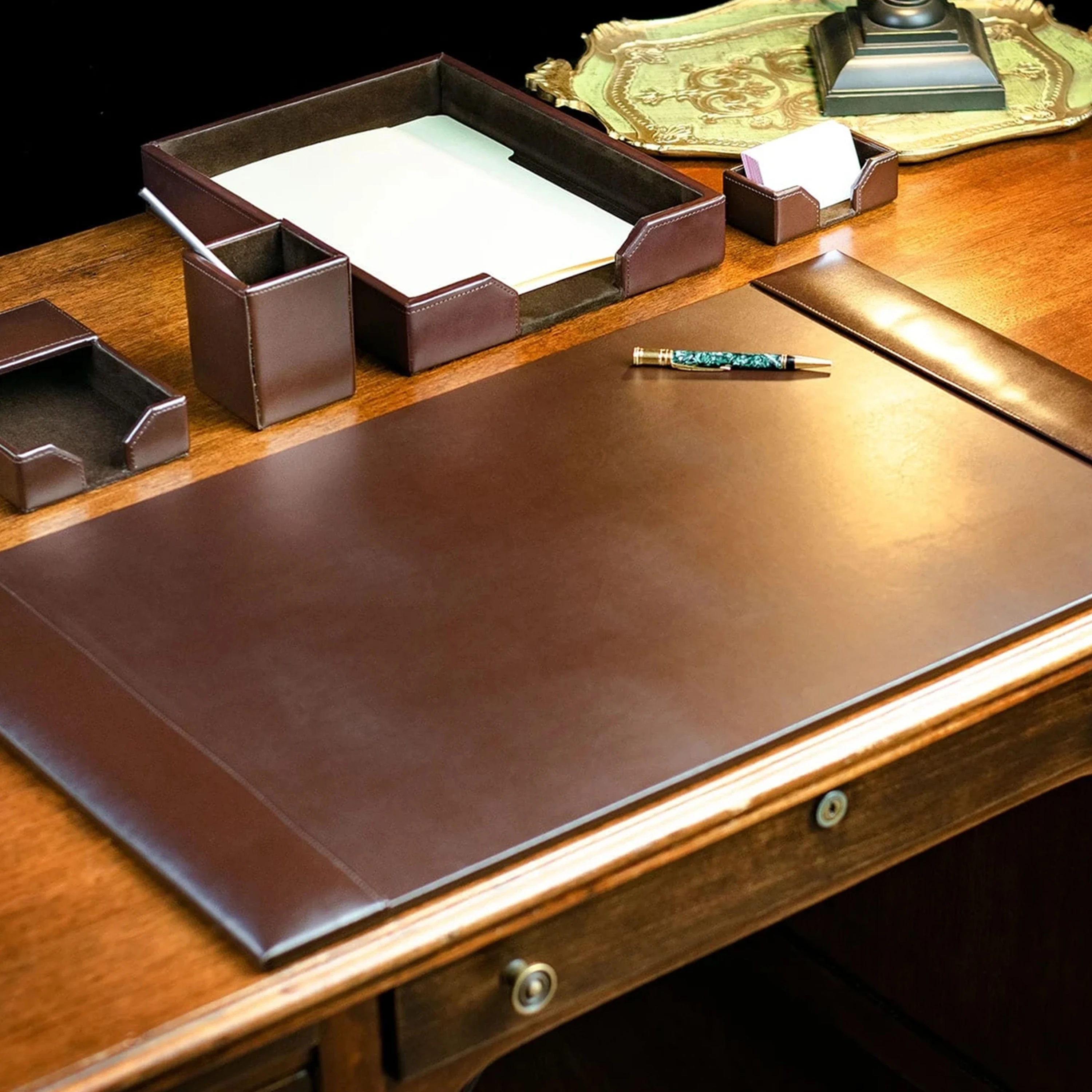 Personalized Crystal Office Desk Sets For Gift Table Decor Items Office Stationary