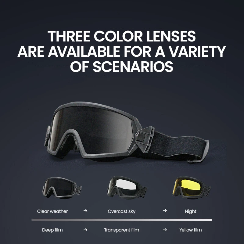 Factory wholesale anti impact outdoor sports tactics goggles