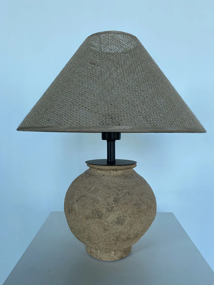 Wabi-sabi Ceramic Table Lamp Bedside Desk Lamp Decoration For Bedroom Light Fixture Japanese-style Table Lamp For Living Room