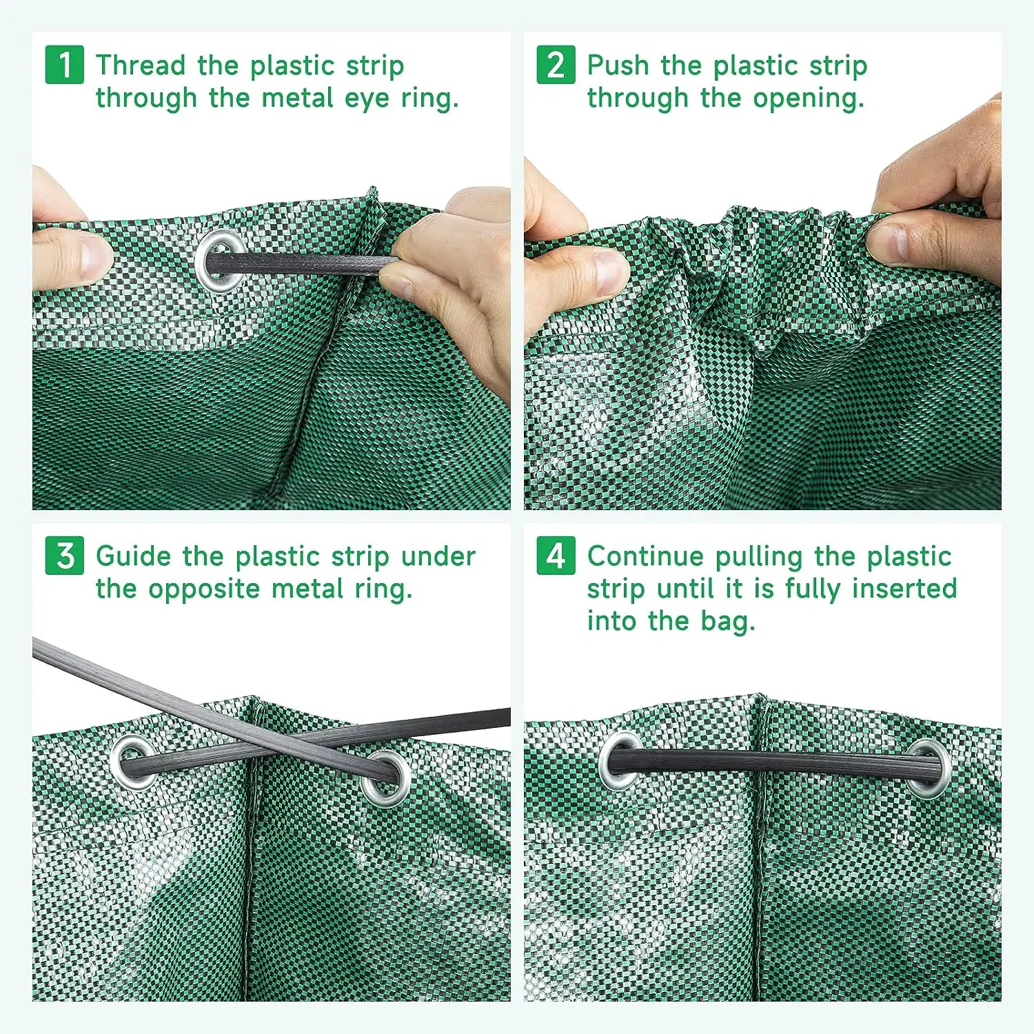 Dandelion Reusable Garden Waste Bags With 4 Handles,Lawn Pool Garden Heavy Duty Waste Bag For Loading Leaf,Trash,Yard Waste Bags