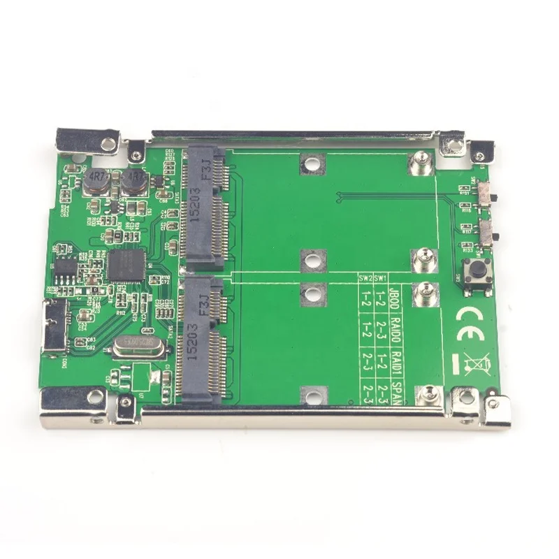 USB3.1 TYPE-A to DUAL mSATA RAID Adapter 2 MSATA Converter RAID0 RAID1 JBOD SPAN ASMEDIA ASM1352R CHIPSET 10Gbps win10 sata3.0