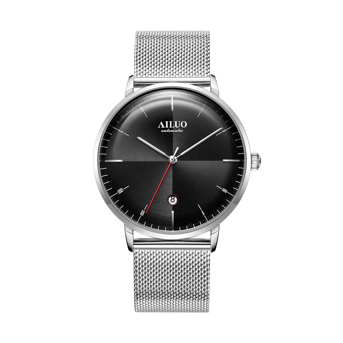 
Small MOQ New 304 Steel or 316L Stainless Steel Wristband Mens Custom Logo Mechanical Automatic Chronograph Wrist Watches 