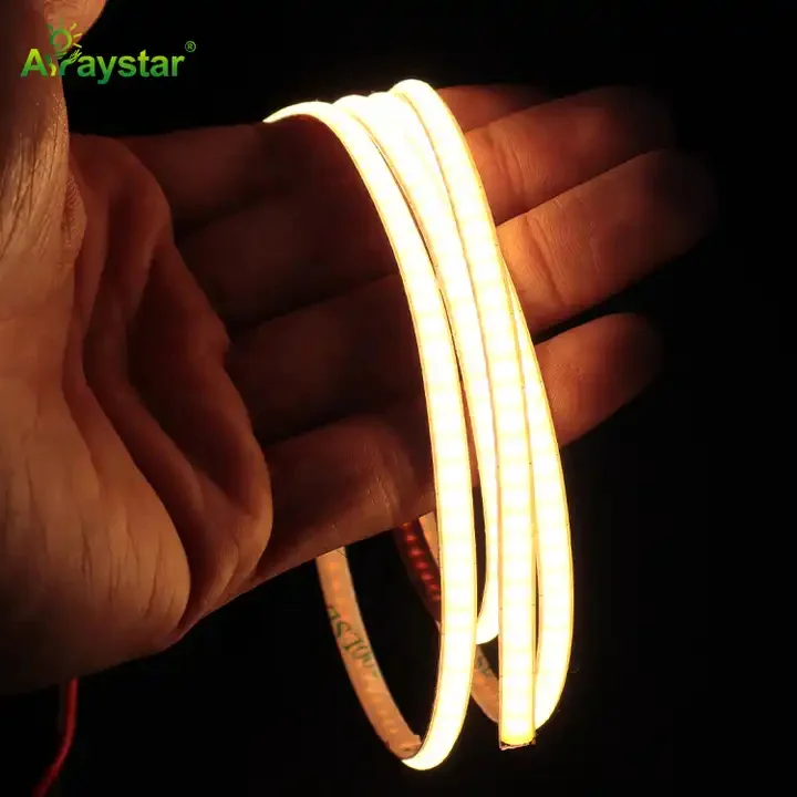 5mm 8mm cuttable CCT Tunable Adjustable LED Strip Light dual color 2700-6500K COB strip light DC24V 600leds/m led tape light