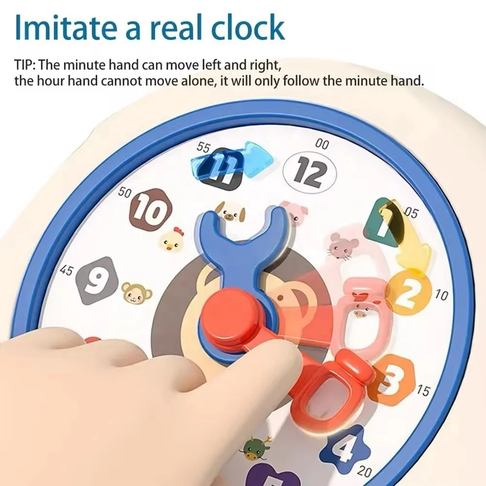 yuwei learning clock toy toddlers early education cognitive teaching clock toy learning machine for kids with music light