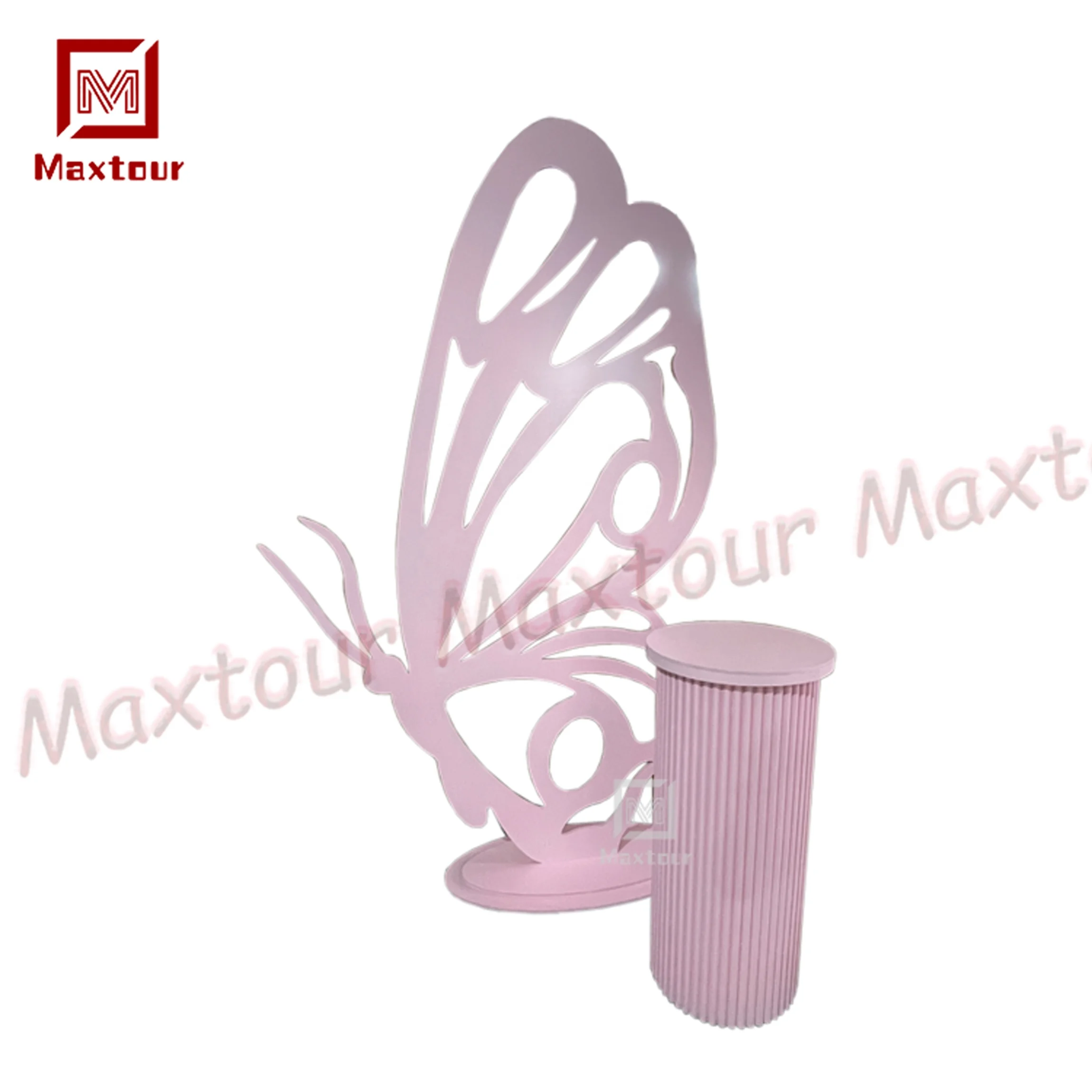 Newly Arrival Pink Butterfly PVC Backdrop Wedding Background Stand Decoration For Wedding Event Decorative