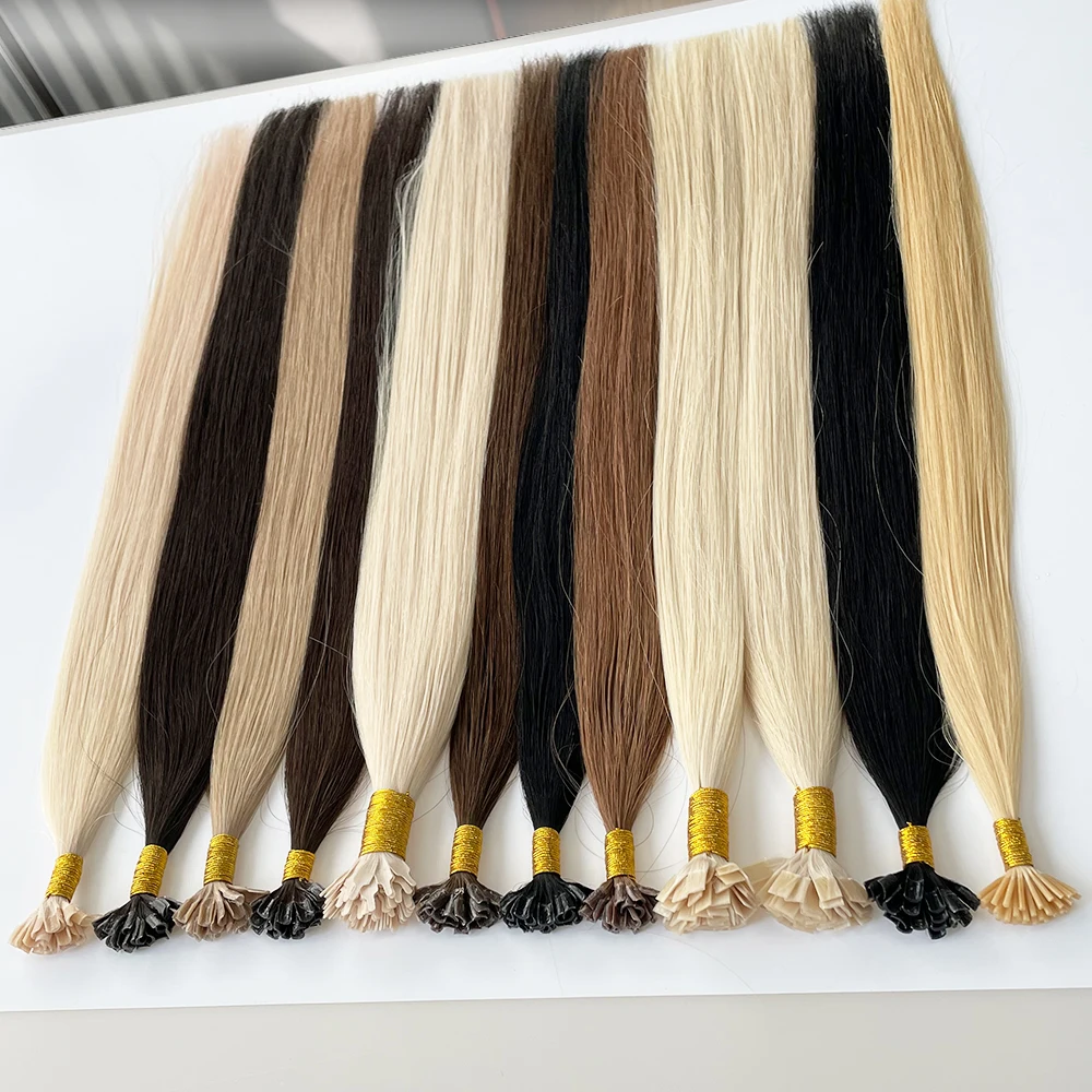 
Drop Shipping Italian Keratin Pre Bonded 100% Hair Extensions V Tip Human Hair 