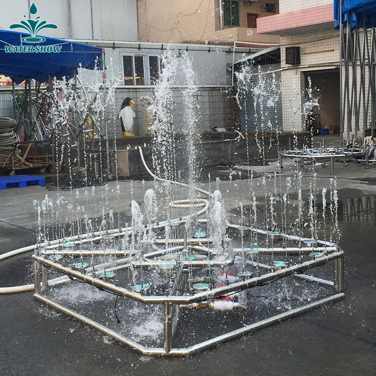  Уличный садовый Декор 6x4 м квадратная форма миниатюрный внутренний водяной фонтан дизайн со световой звуковой системой