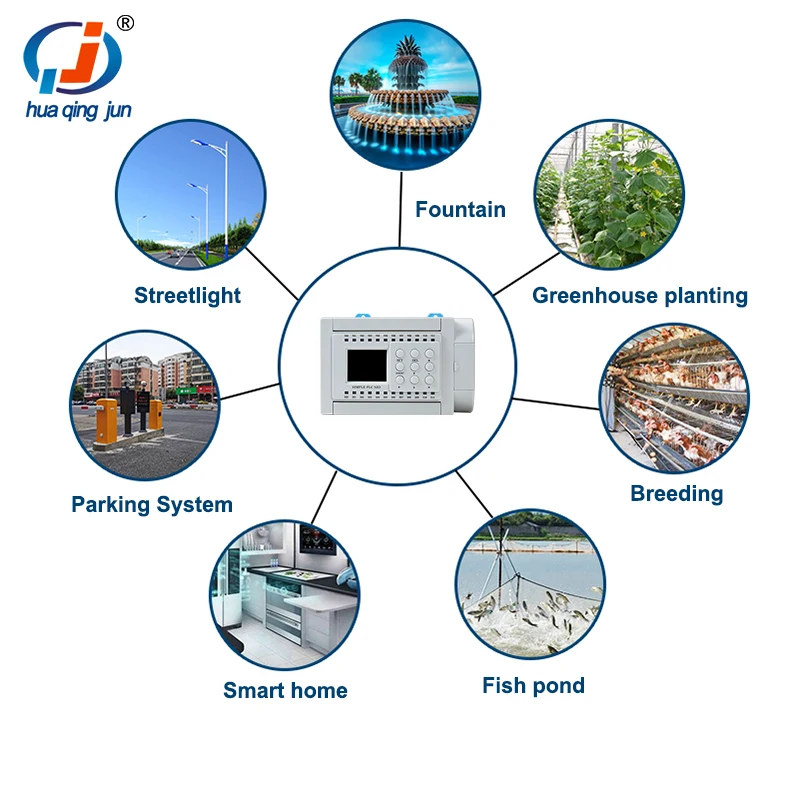 Huaqingjun PLC Relay Output 8-in 8-out Simple PLC All-in-one Machine With RS485 Communication for Industrial Controller