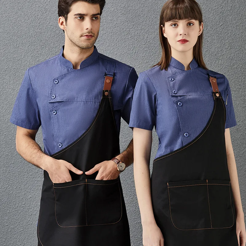 Cyalaa, оптовая продажа, летние комбинезоны, дышащие костюмы шеф-повара с коротким рукавом для отеля, ресторана