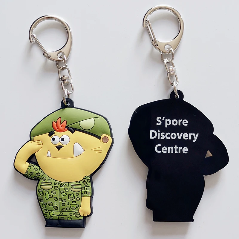 Custom made soft pvc figure branded keyholders in bulk