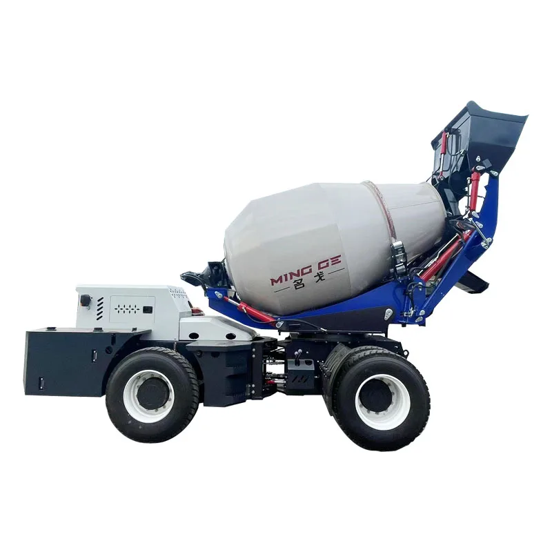 Automatic loading mixer truck for integrated mixing construction engineering Concrete cement mixing tank truck