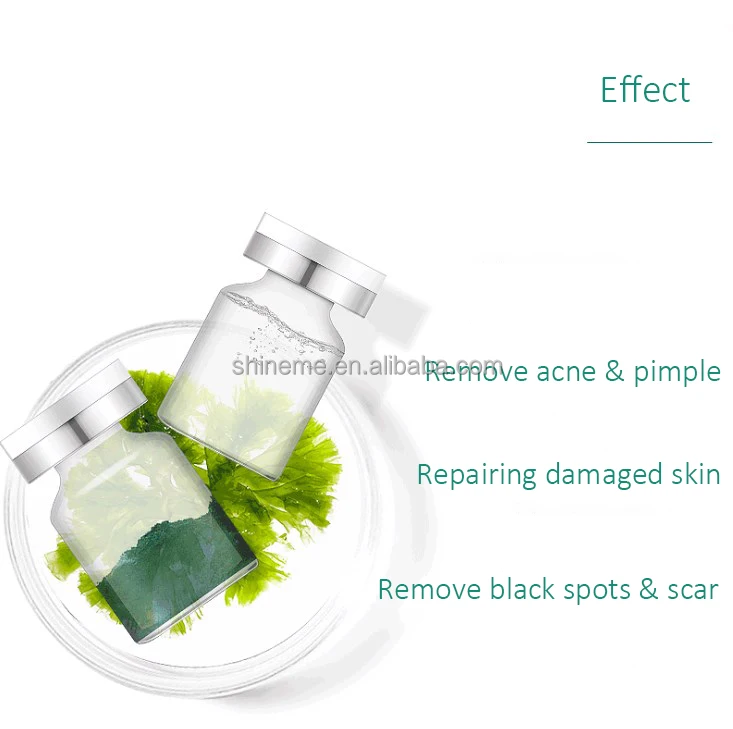OEM ODM 5ml Whitening Acne Treatment Melasma Sponge Microneedle Peel Serum Seaweed Extract Microneeding Mask Mesotherapy