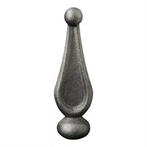 Easily assembled Forged ornamental Wrought Iron spearhead in finial fence for security