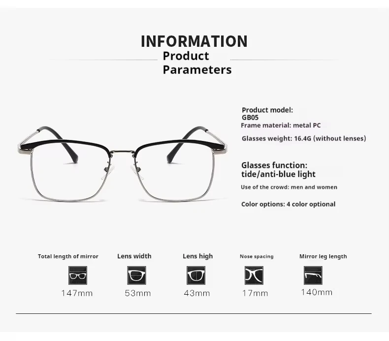 2in1 Sunglasses Photochromic Double Beam Anti Radiation Eye Glasses for Men Women Anti Blue Light Eye Protection Eyeglasses
