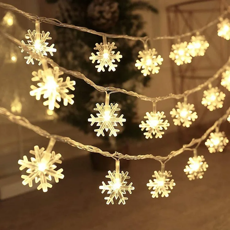 Christmas Decoration Light LED Snowflake String Garland Light