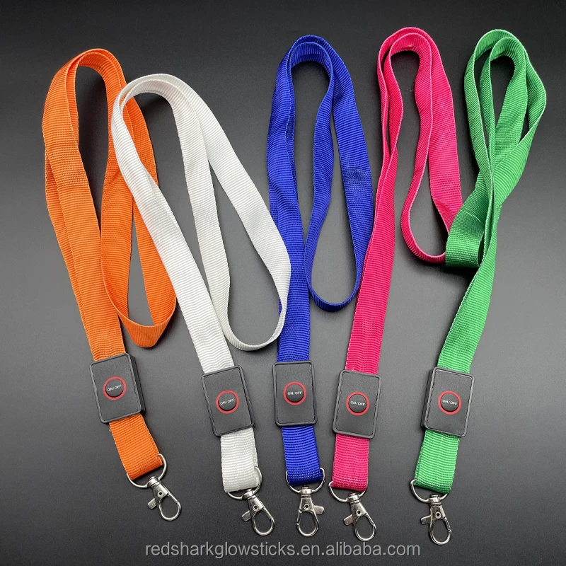 Лидер продаж в мире 2024 нейлоновая полиэфирная сеть с блестками светодиодное освещение рабочий значок карточка стропка для освещения можно настроить