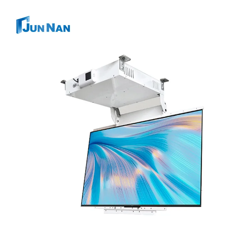 Motorized Electric Remote RF Control LED LCD TV Lift Hanger Hidden Ceiling Flip down 110V-250V for 32-75 Inch TVs Conferences