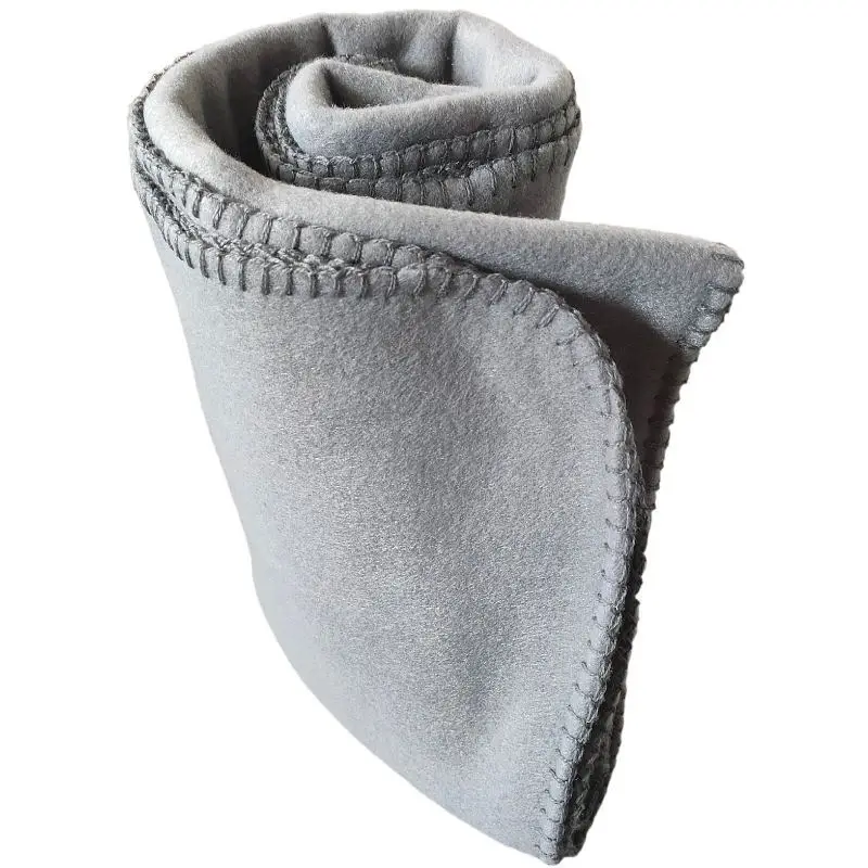 factory triangular needle stitched RPET recycled aviation airline flame-retardant  double-sided plush fleece blanket