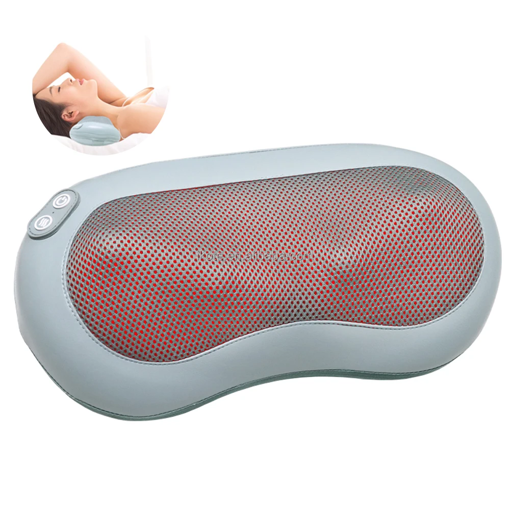 Removable 3D Design Heated Kneading Neck Shoulder Wireless Car Pillow Seat Headrest
