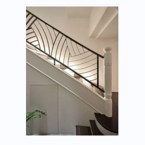 Stainless Steel Railing Flowers Black Iron Pipe Railing Stair Railing Modern Design For Villa