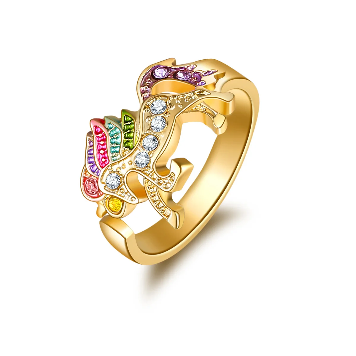 Sumando 2022 new arrival new model fashion unicorn ring adjustable ring band for man and woman